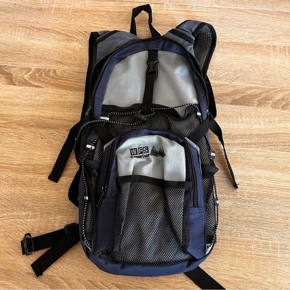 Hiking trail run marathon padded travel sports Gray and Black Men's Backpack